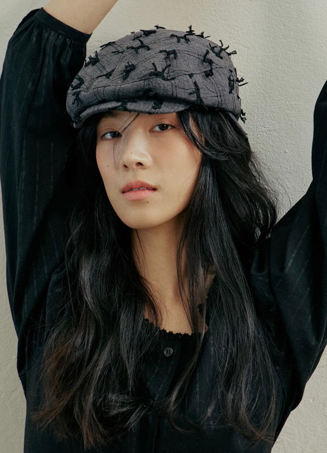 호쿠스포쿠스 Dirty Ribbon Cap_Charcoal 상품이미지1