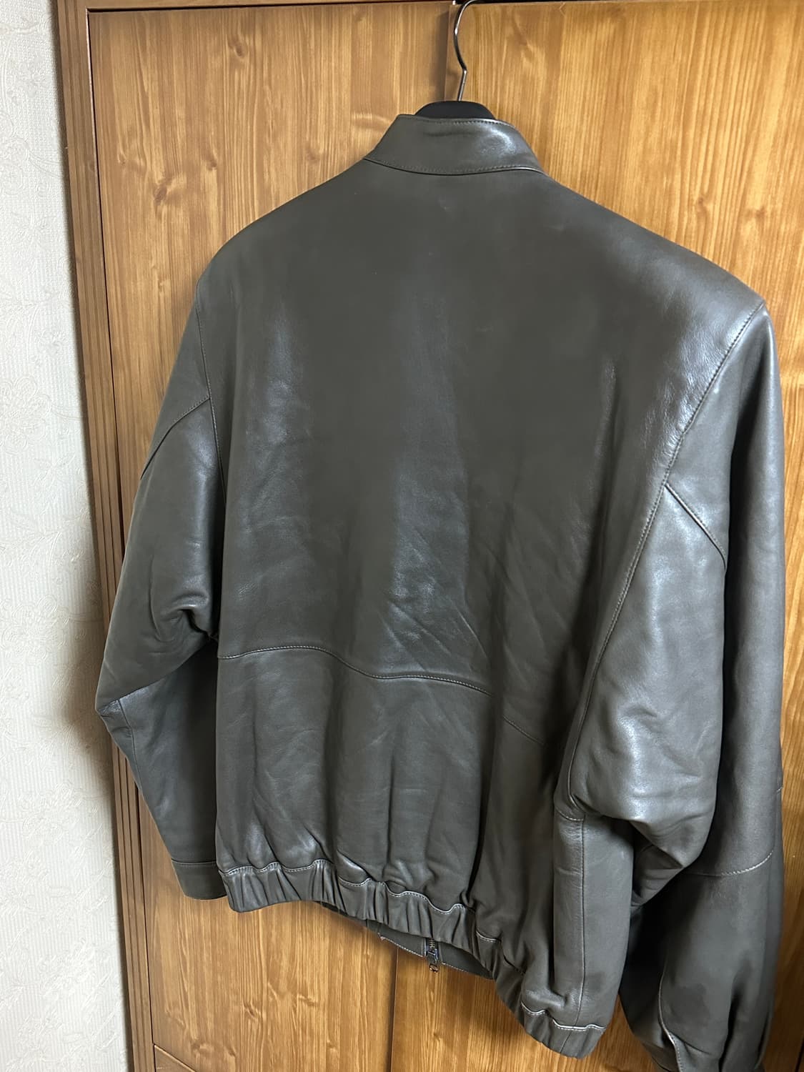 아모멘토 램스킨 레더 블루종 M사이즈 판매 상품이미지5