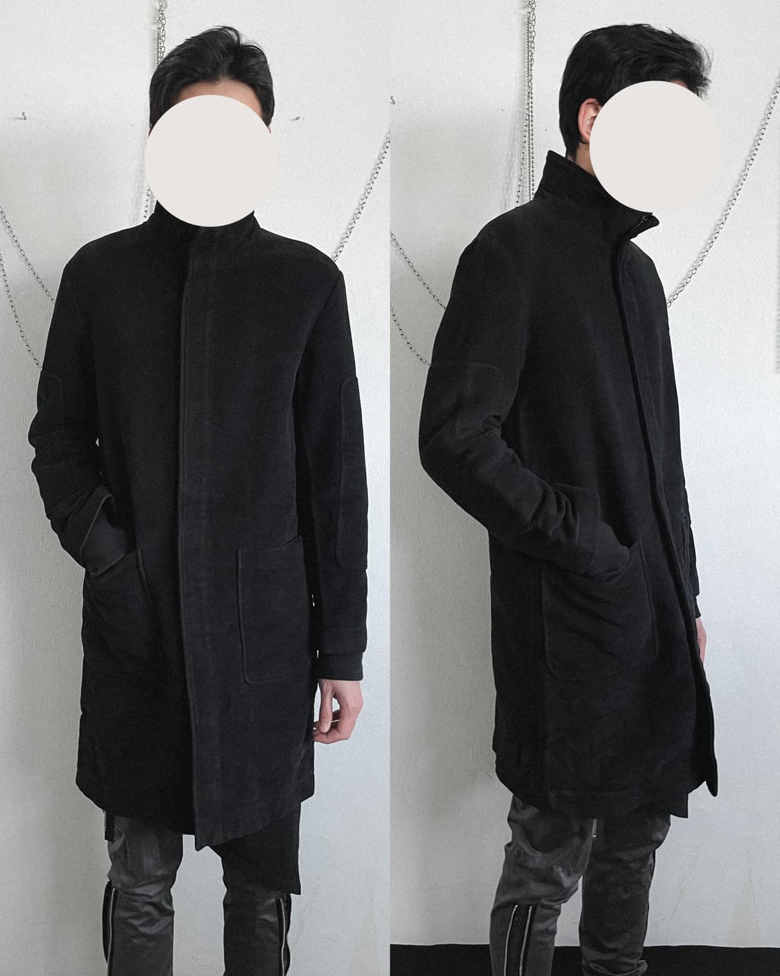 80s verri italy 몰스킨 패널라이징 롱코트 상품이미지3