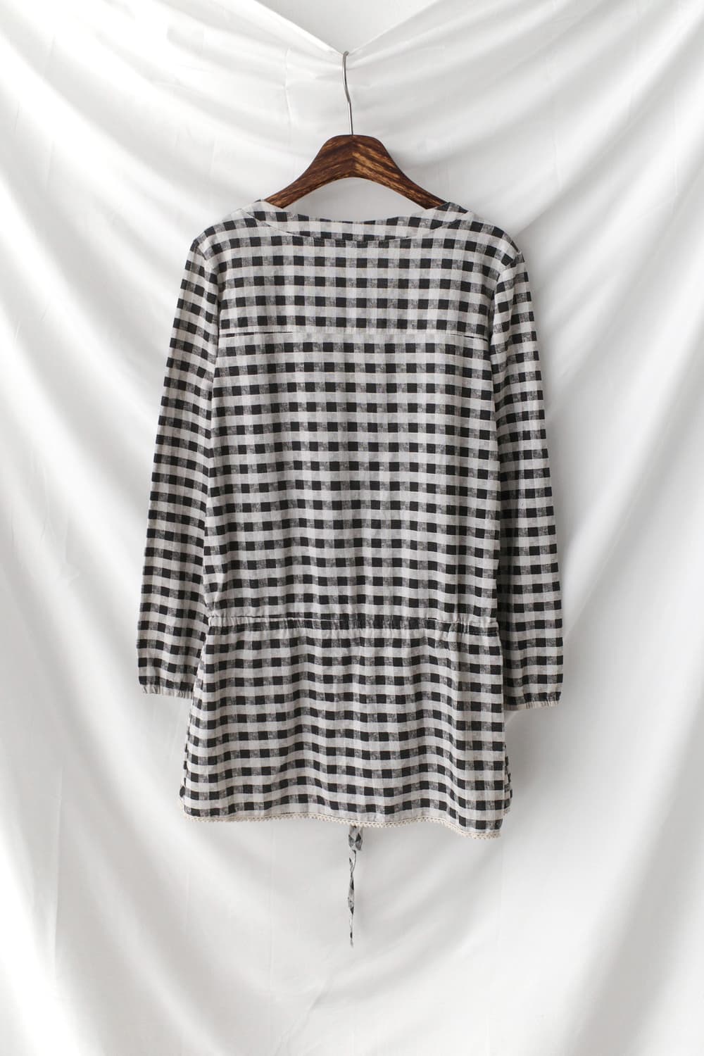 check lace blouse 상품이미지2