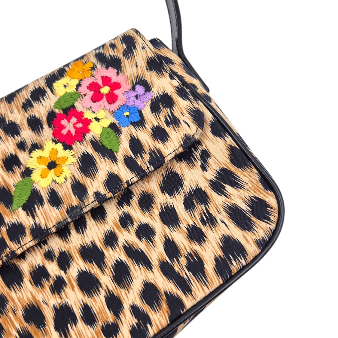 90s 모스키노 레오파드 새틴 벨트 핸드&숄더백 상품이미지3