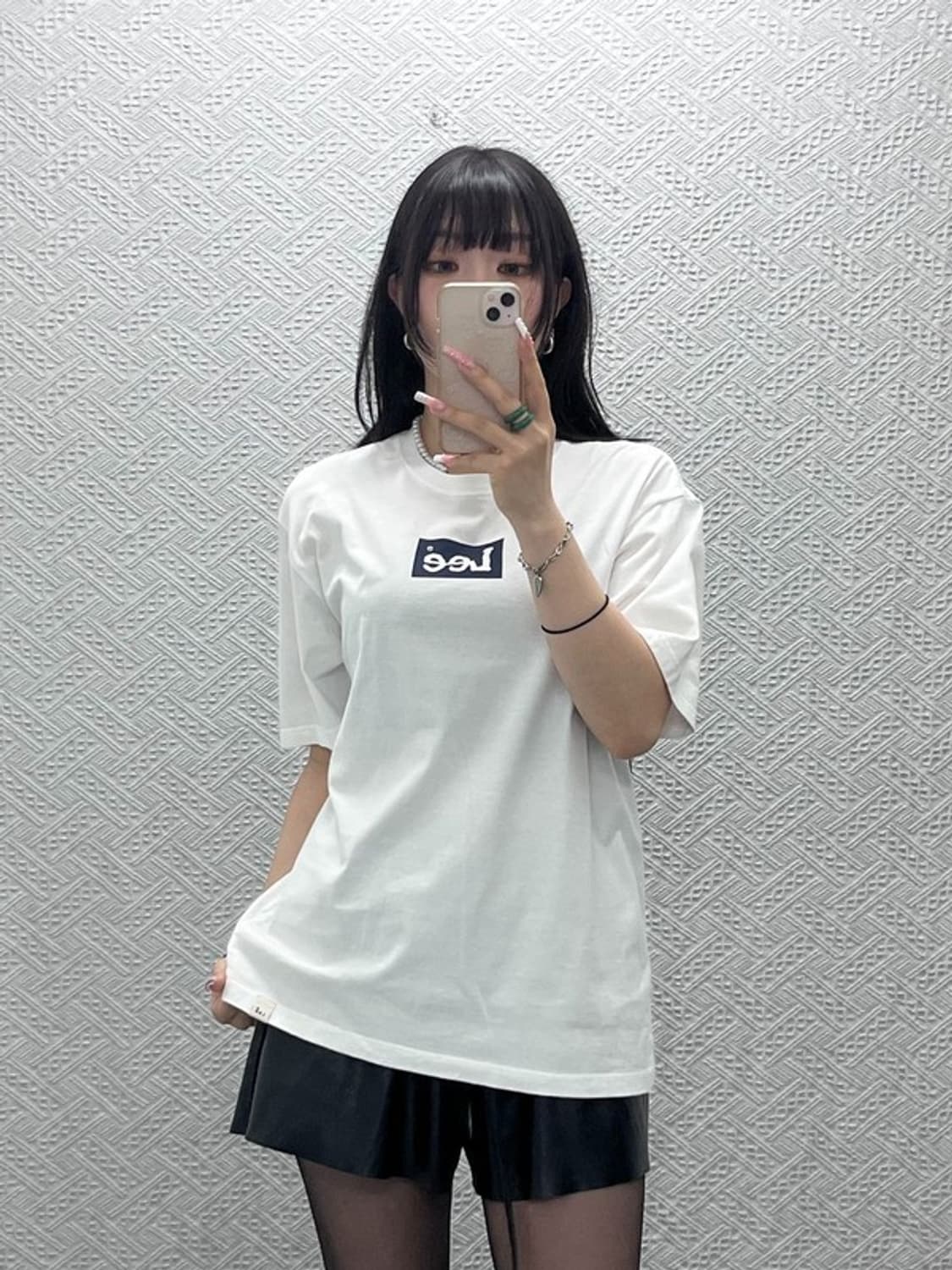 LEE 빈티지 모던 캐주얼 박스로고 반팔티 M C12475 상품이미지1