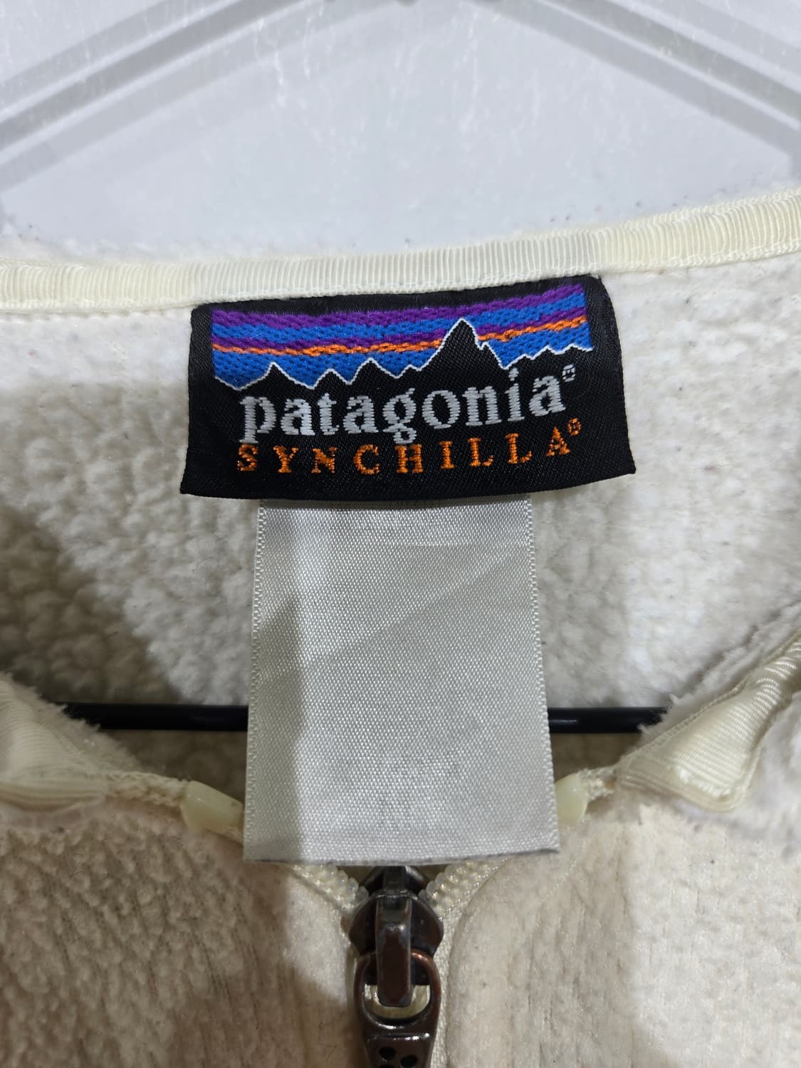 파타고니아 아이보리 뽀글이 후리스 집업 상품이미지5