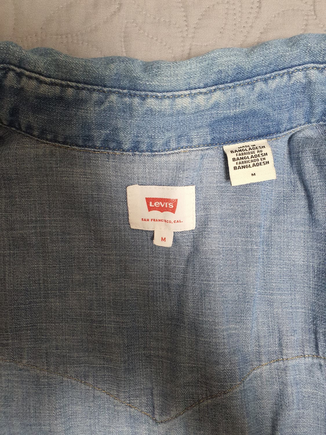 Levi's 리바이스 클래식 웨스턴 연청 데님 셔츠 M 상품이미지5