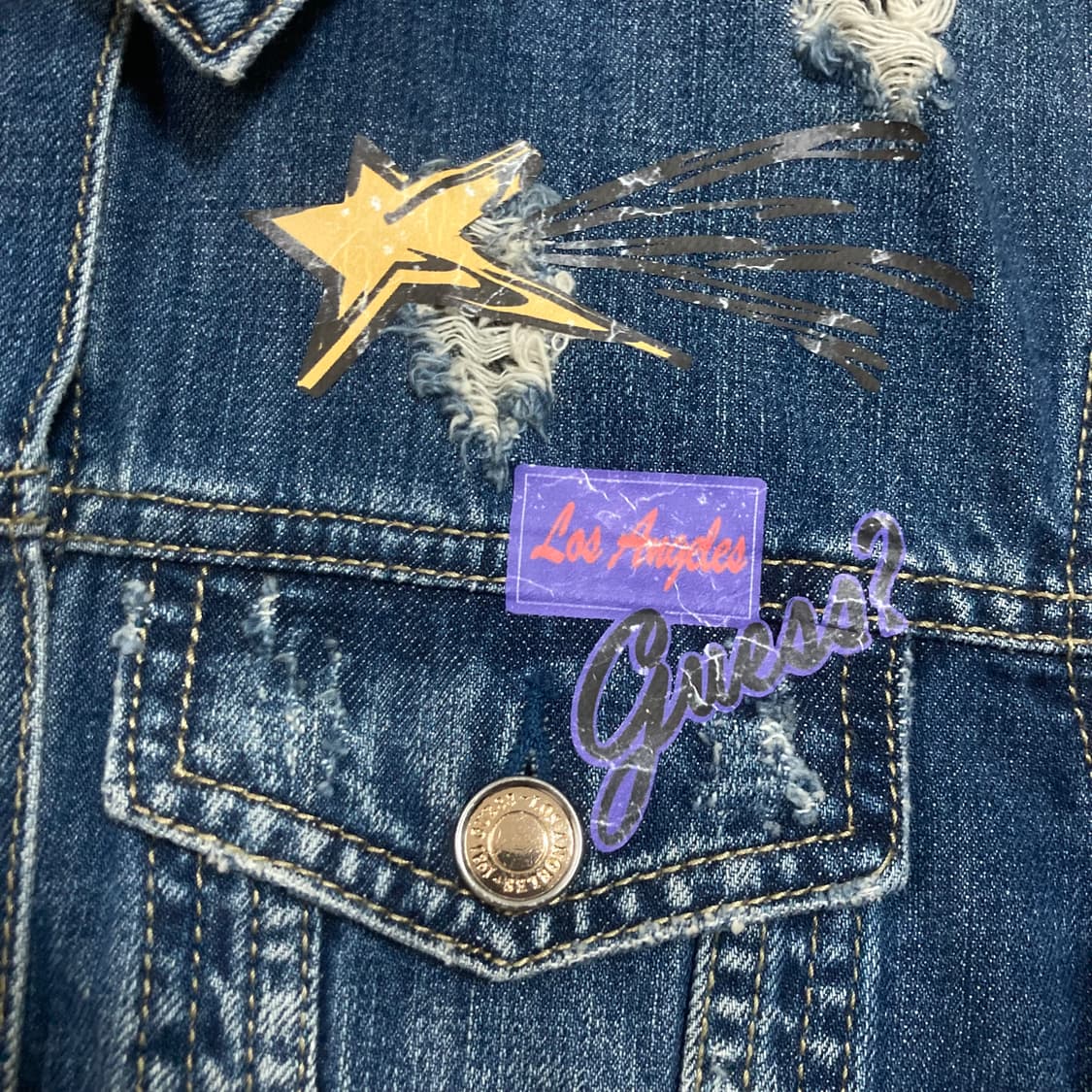 게스 디테일 데님 자켓 상품이미지3