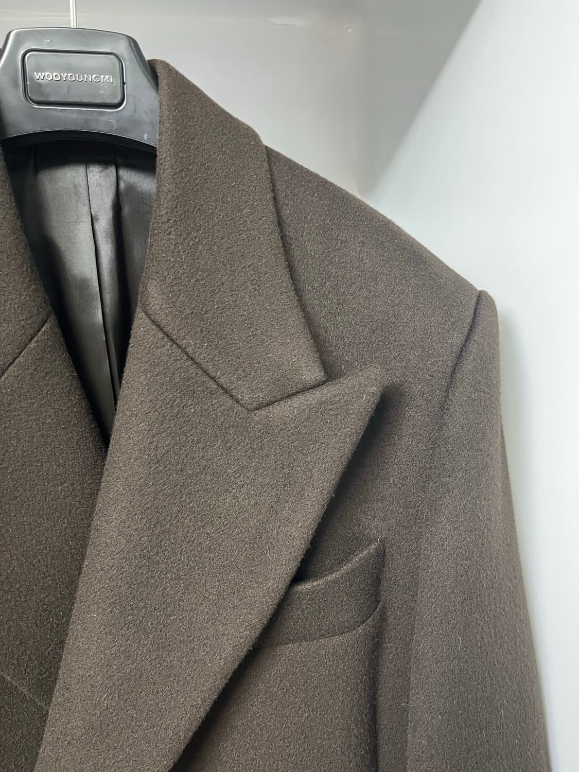우영미 브라운 캐시미어 코트 46사이즈 상품이미지3