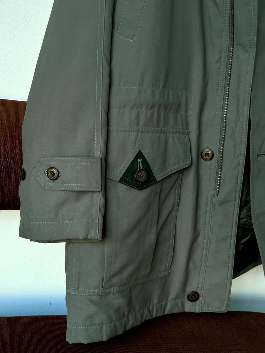 Peach skin padded mil mid coat 상품이미지5