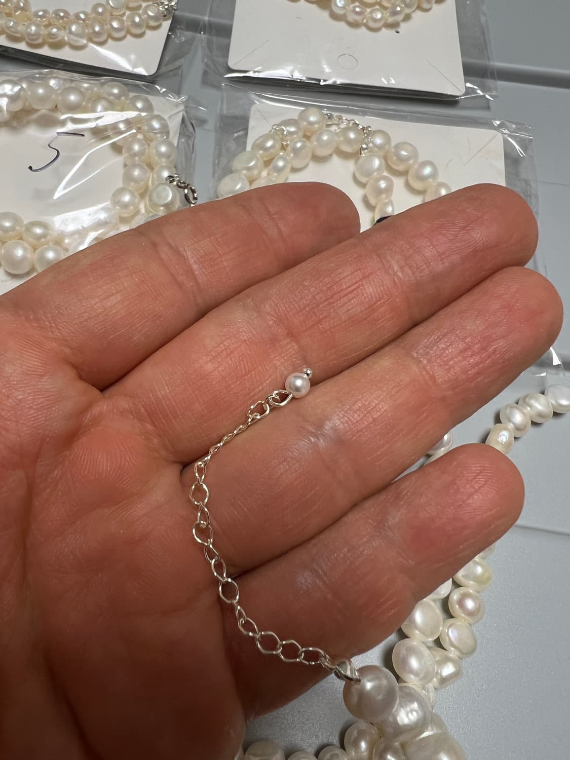 못난이 담수 진주 목걸이, 귀걸이 상품이미지3
