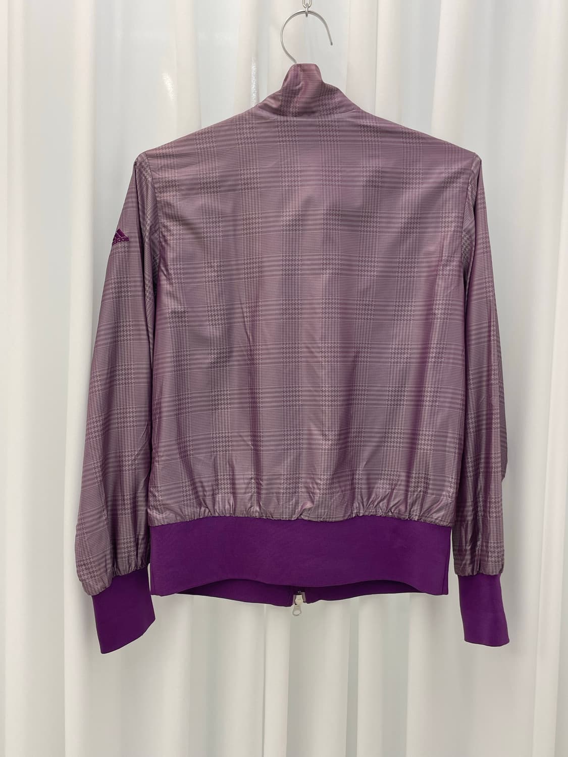 00‘s adidas check shirring jacket 상품이미지2