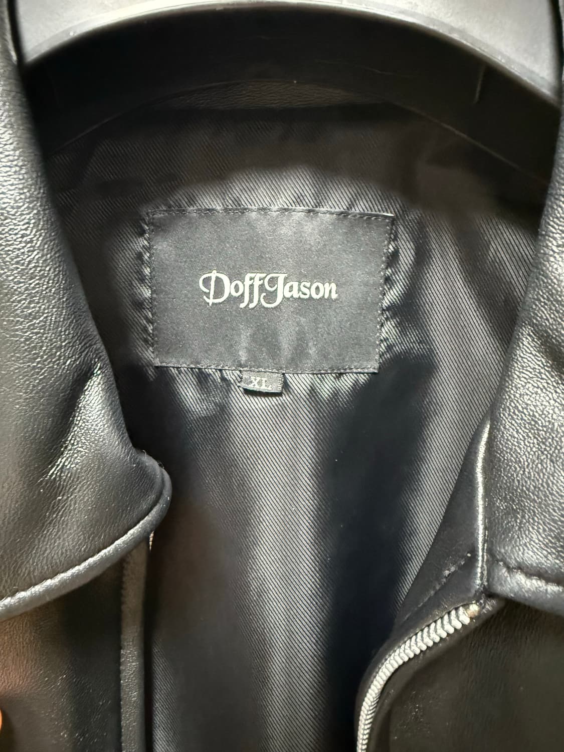 도프제이슨 오버핏 램스킨 싱글 자켓 블랙 XL 상품이미지3