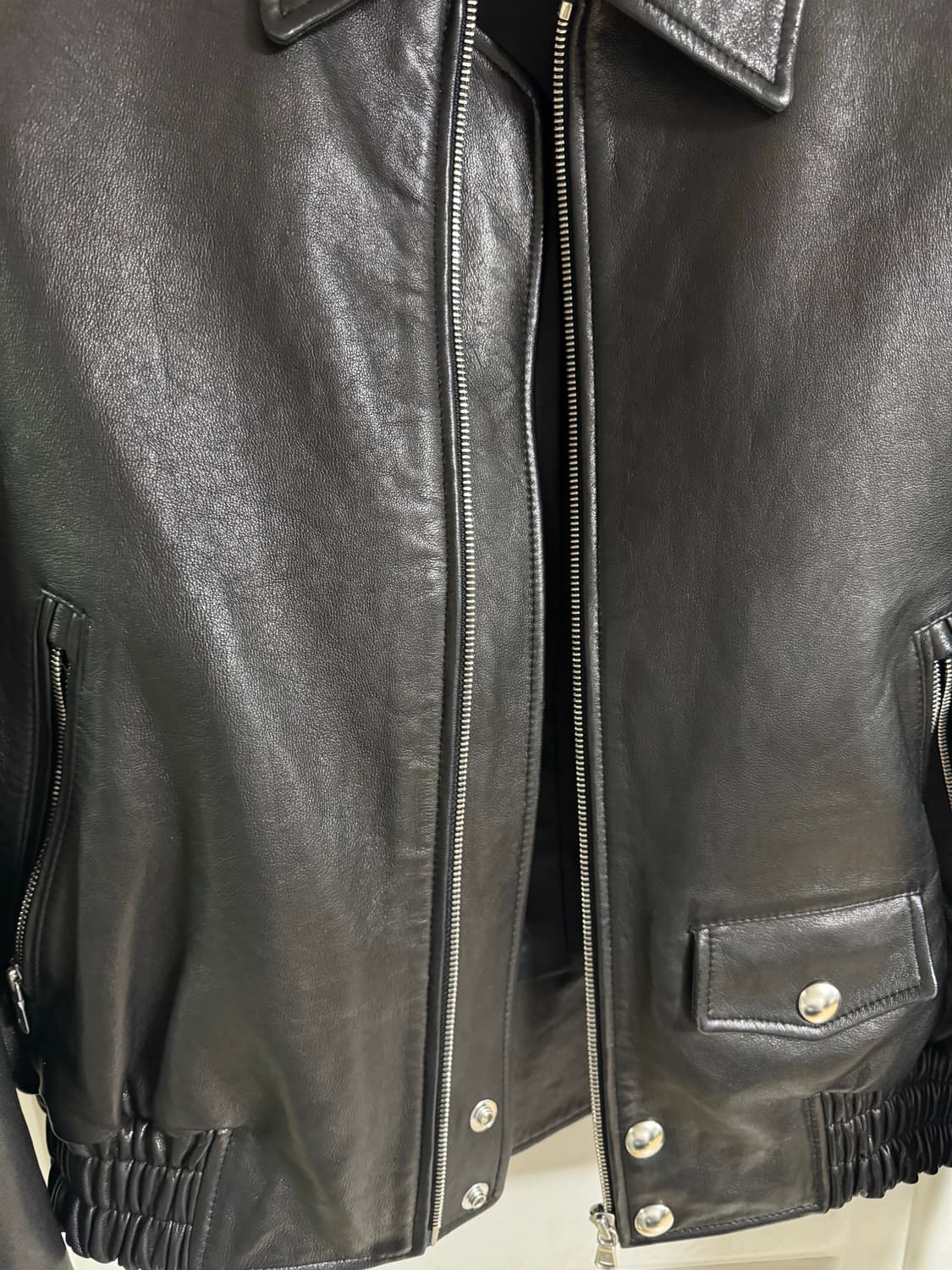 노이스 램스킨 레더 자켓 Msize 상품이미지5