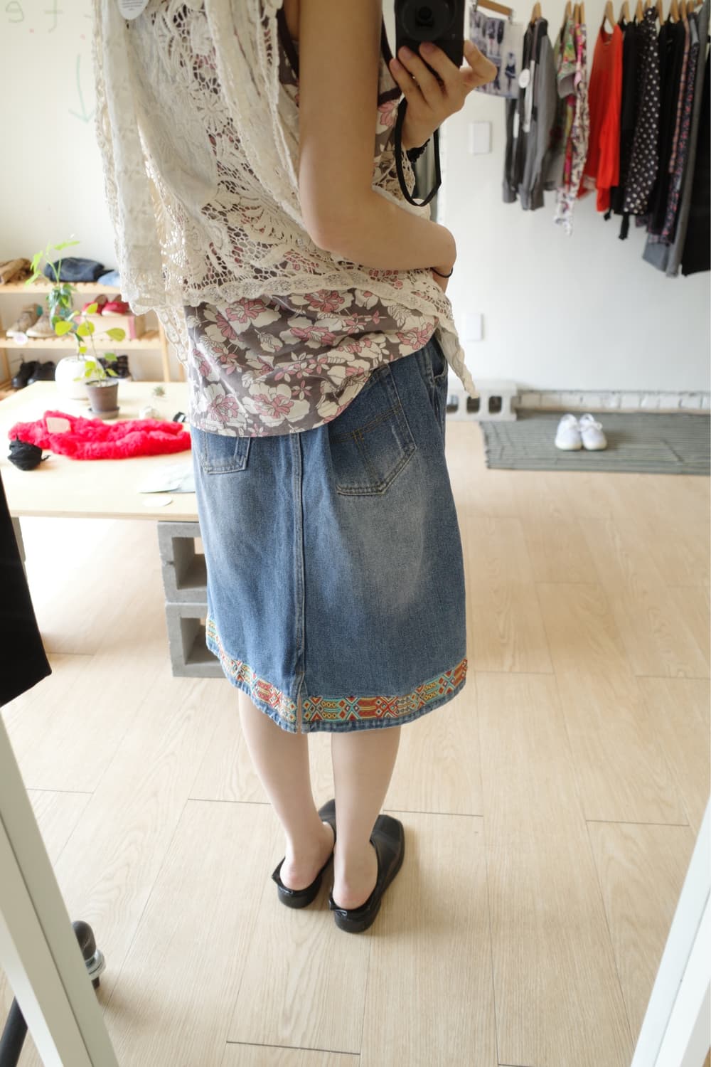 ethnic denim skirt   상품이미지4