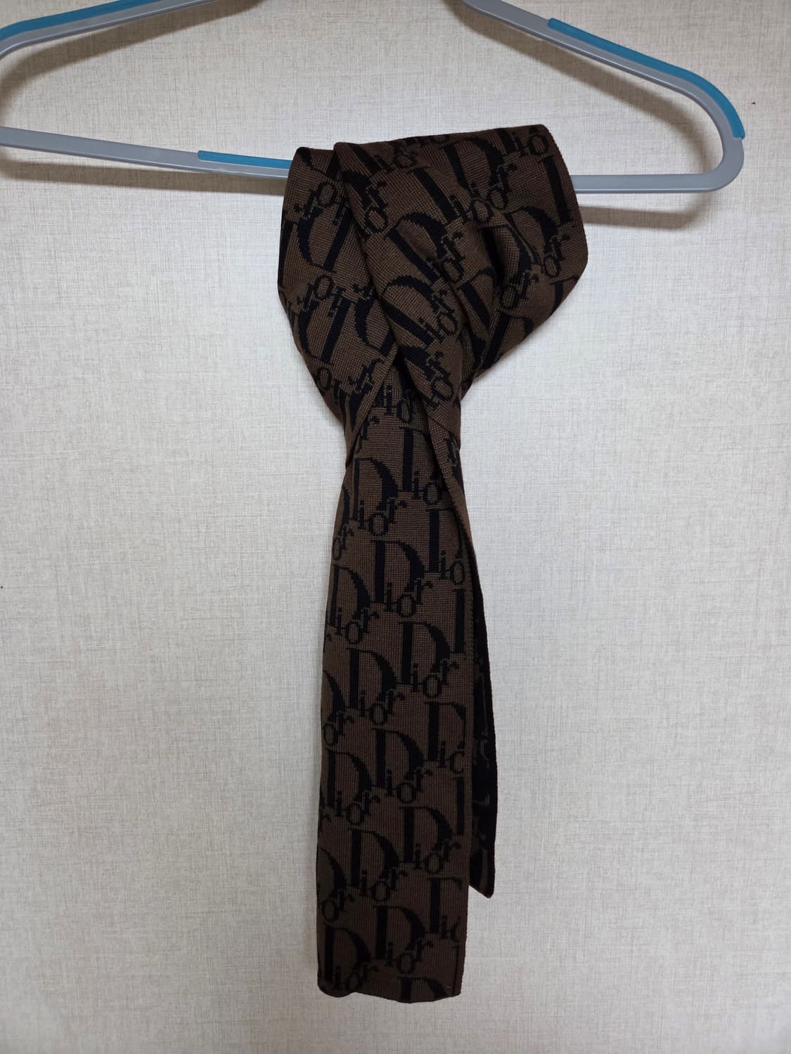 디올 Dior 로고 양면목도리 브라운/블랙 상품이미지5