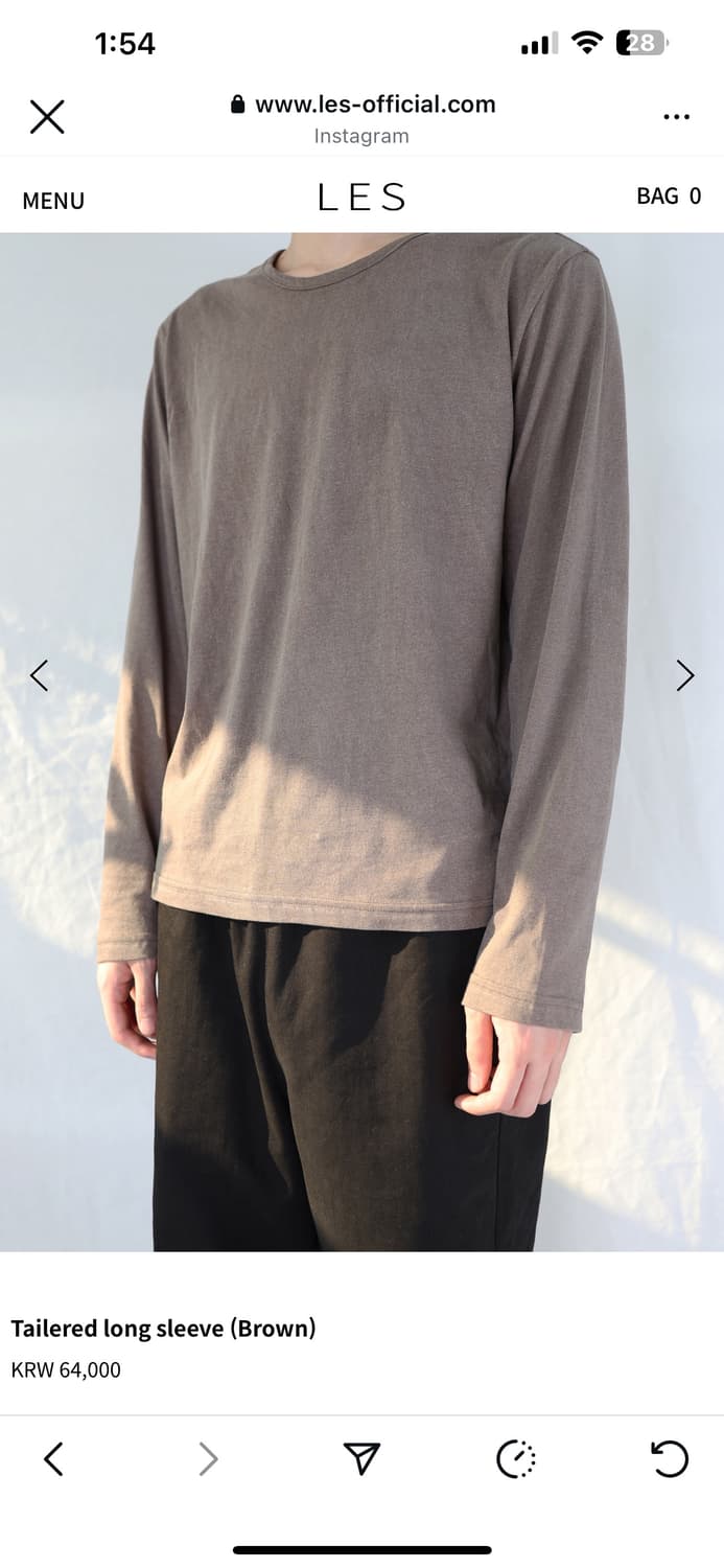 Les 레스 long sleeve (brown) 2 상품이미지2