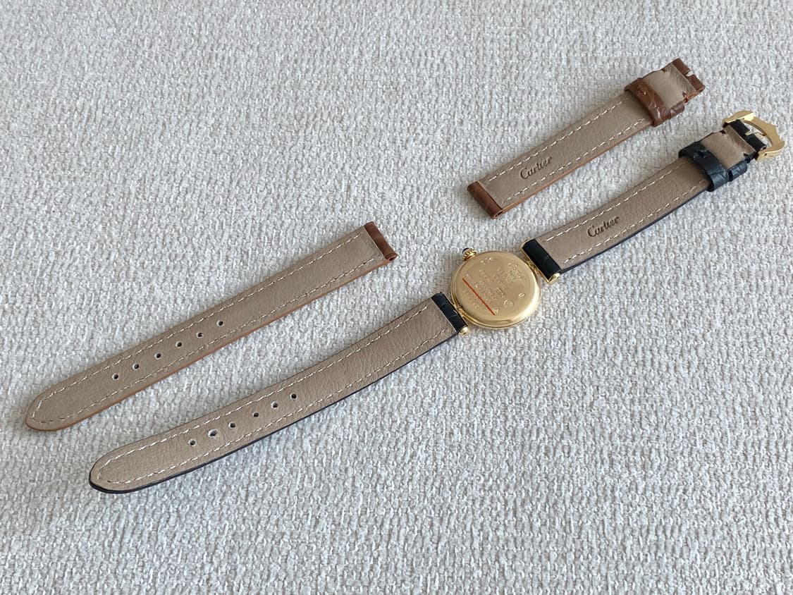 까르띠에 머스트 꼴리제드 24mm 쿼츠 여성용 금장 실버 상품이미지8