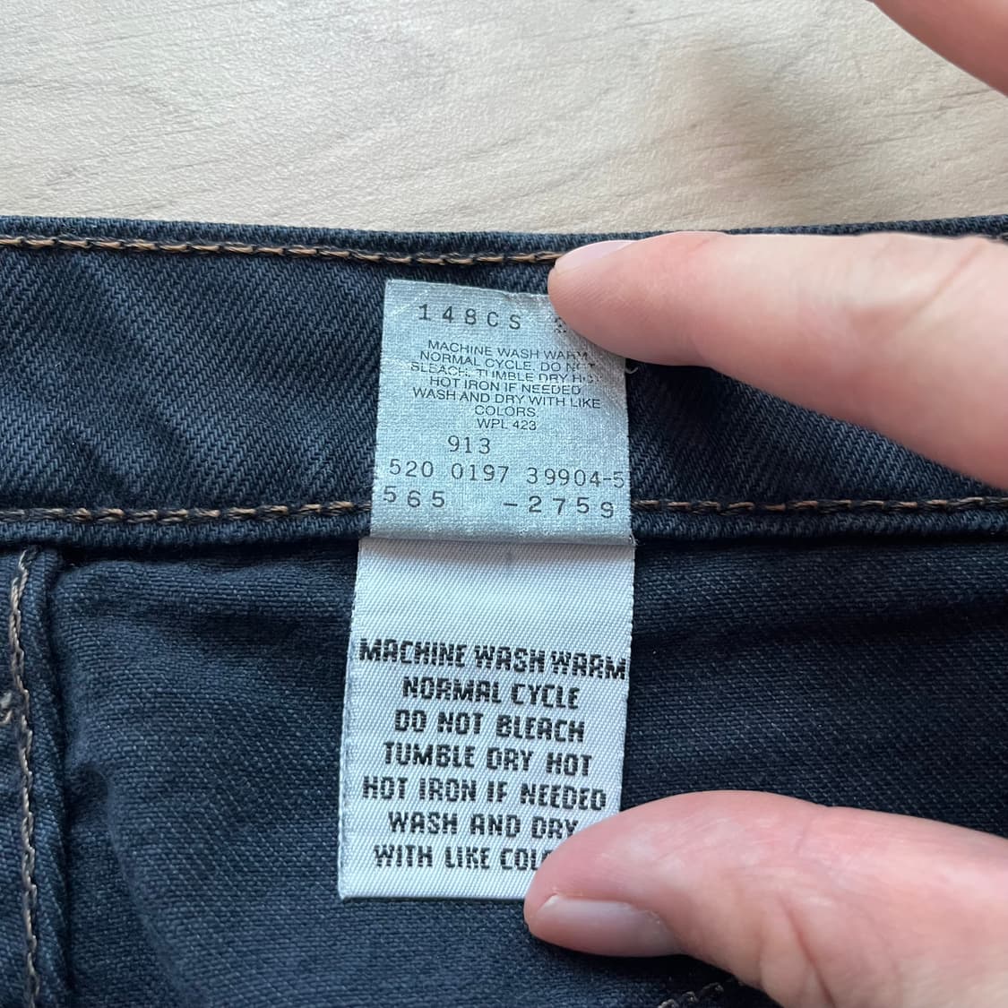[36X30] 90s 빈티지 리바이스 565 네이비 made in usa 상품이미지3