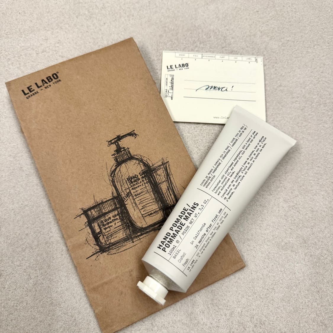르라보 핸드크림 / 핸드포마드 바질 100ml 백화점구성 상품이미지1