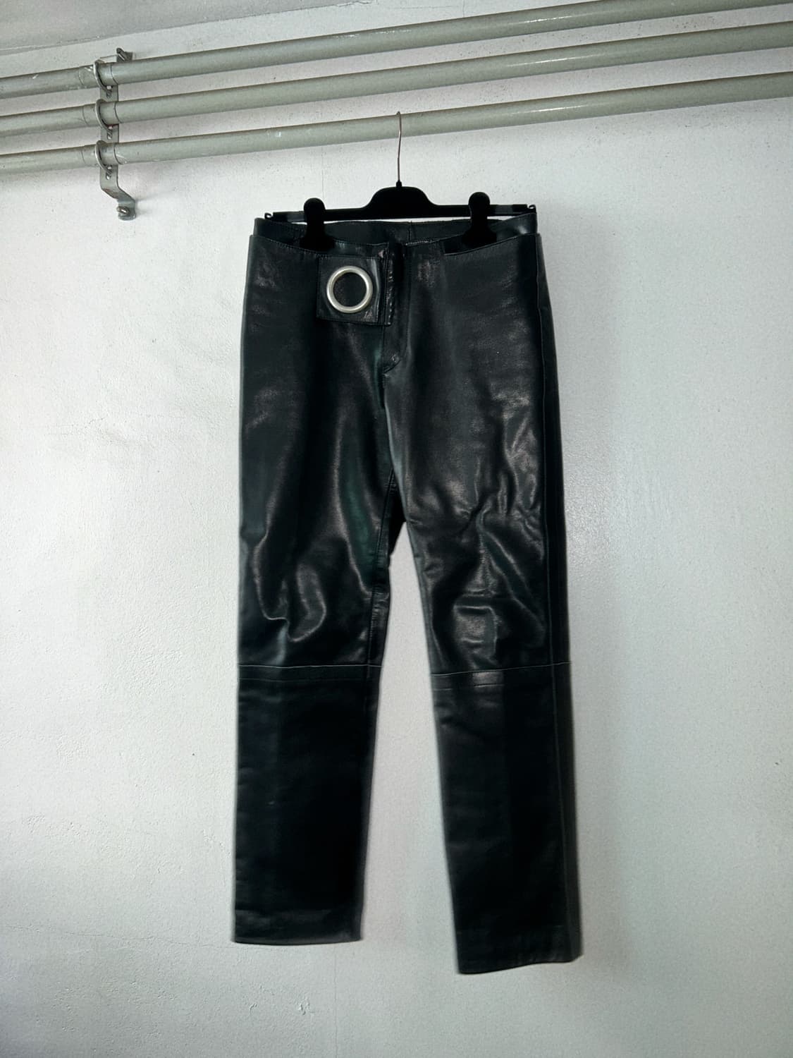 dirk bikkembergs 90’s 레더 트라우저 상품이미지1