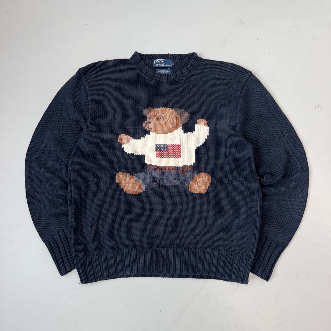 폴로 베어 대장 성조기 코튼 핸드 니트 상품이미지2