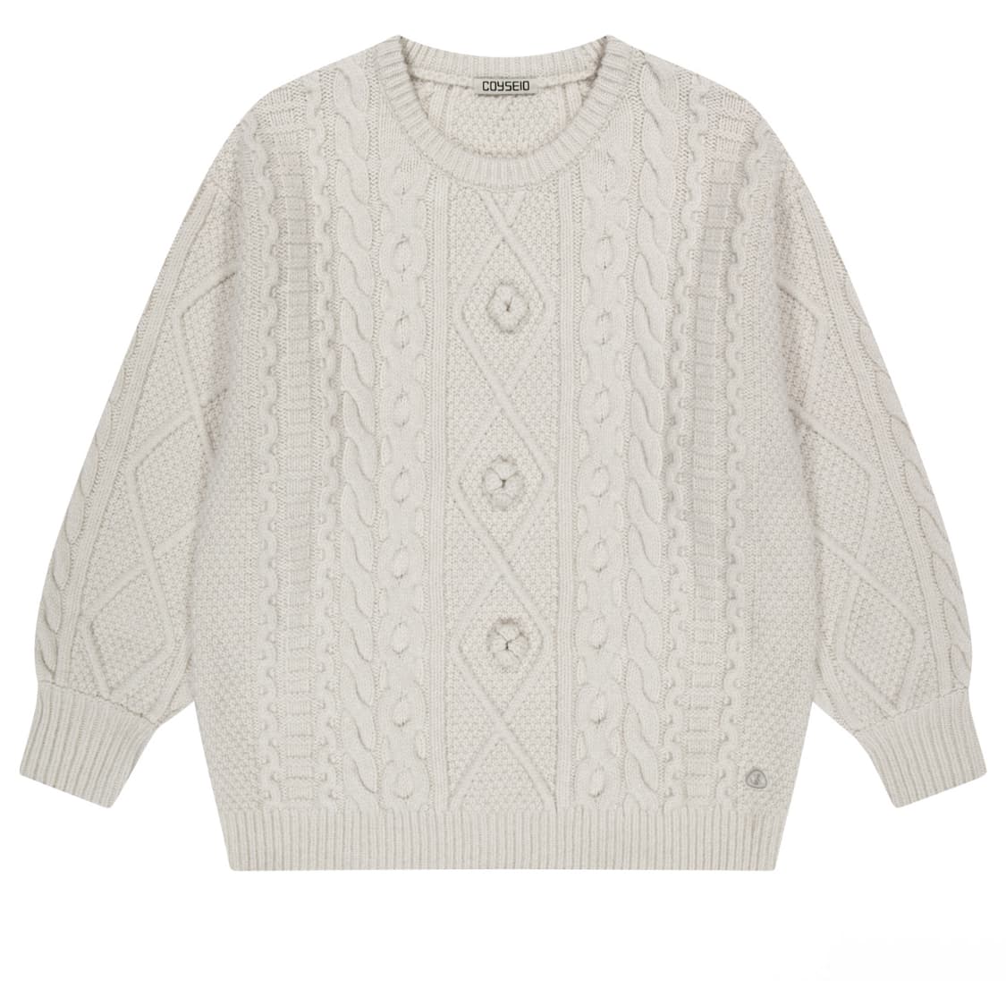 코이세이오 pompom cable knit ivory  상품이미지1