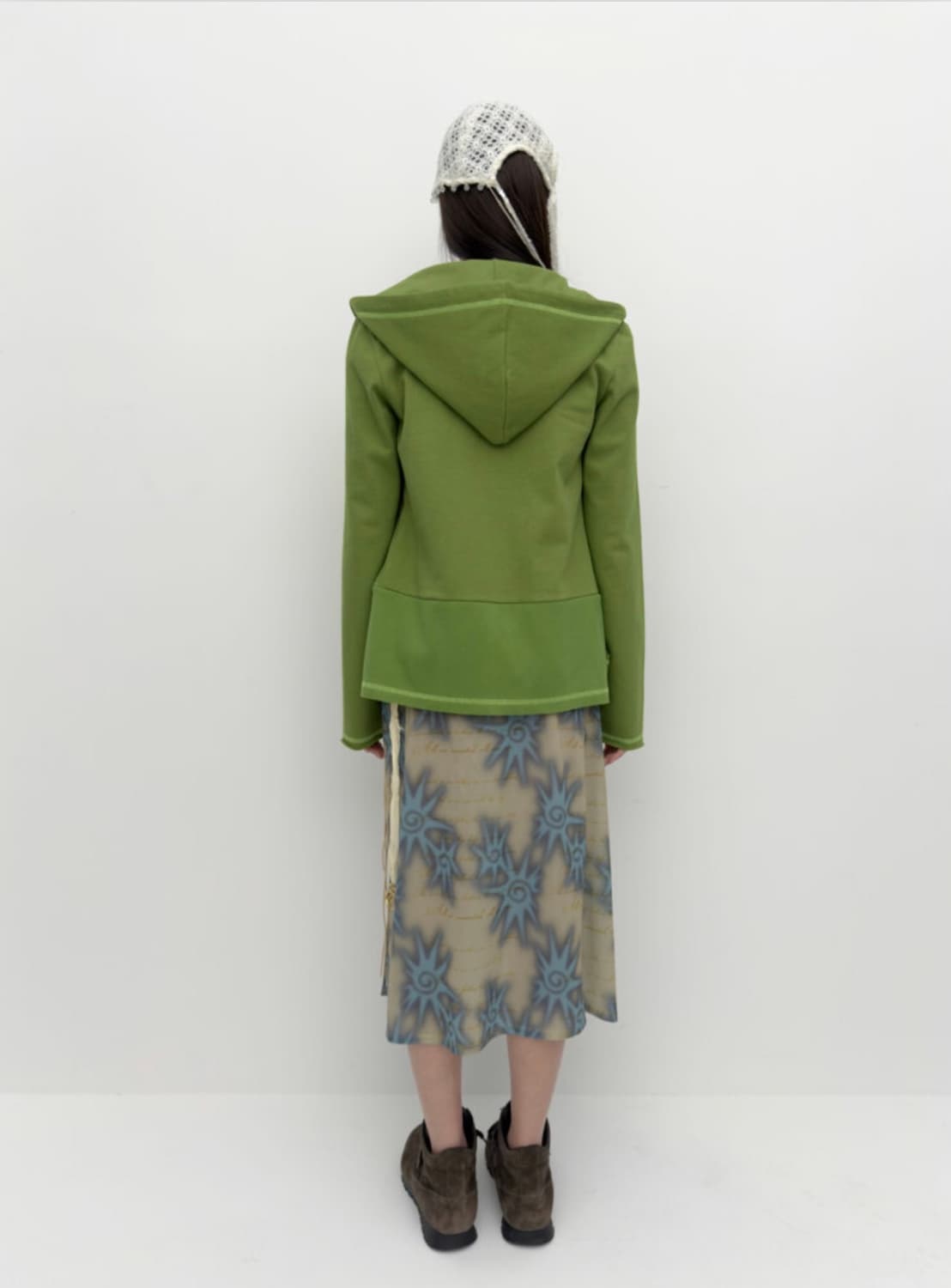 퓨레 - Dotori zip-up hoodie Green 상품이미지3