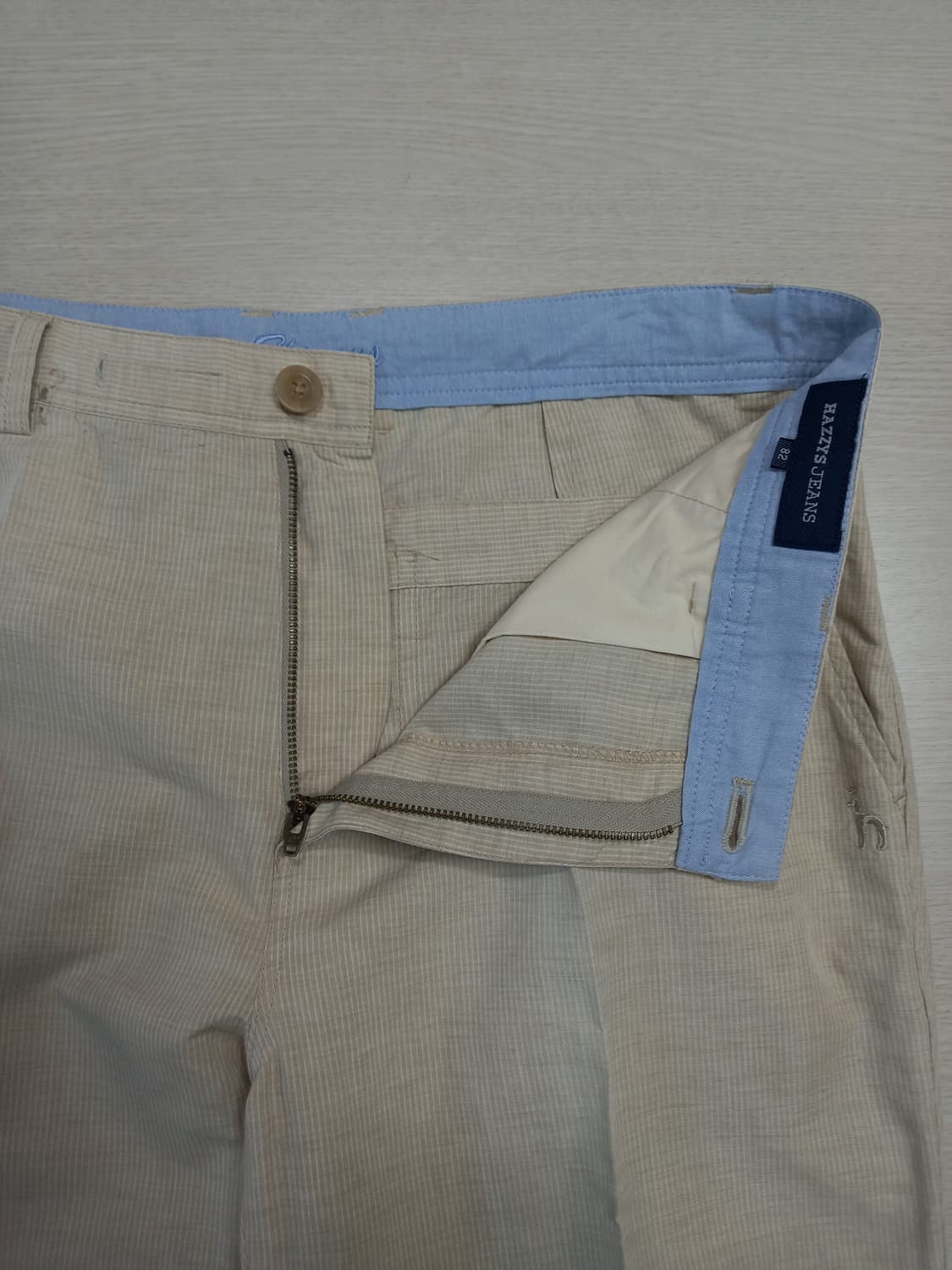 32 HAZZYS 여름용 면바지 연베이지 32-394 상품이미지7