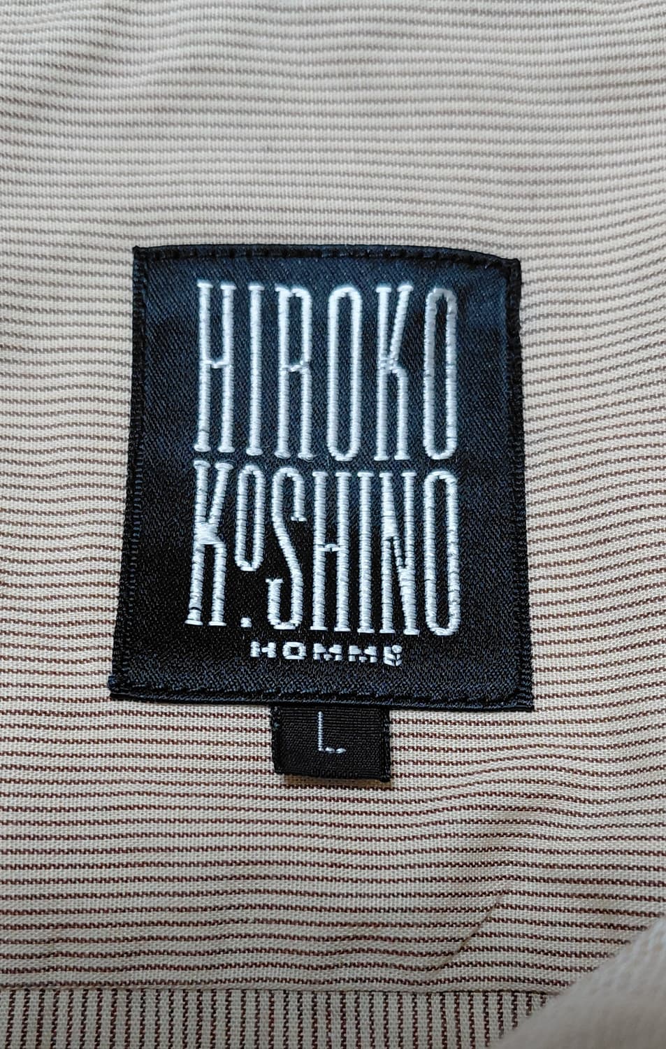 Hiroko Koshino - 스트라이프 코튼 반팔 셔츠 (L) 상품이미지4