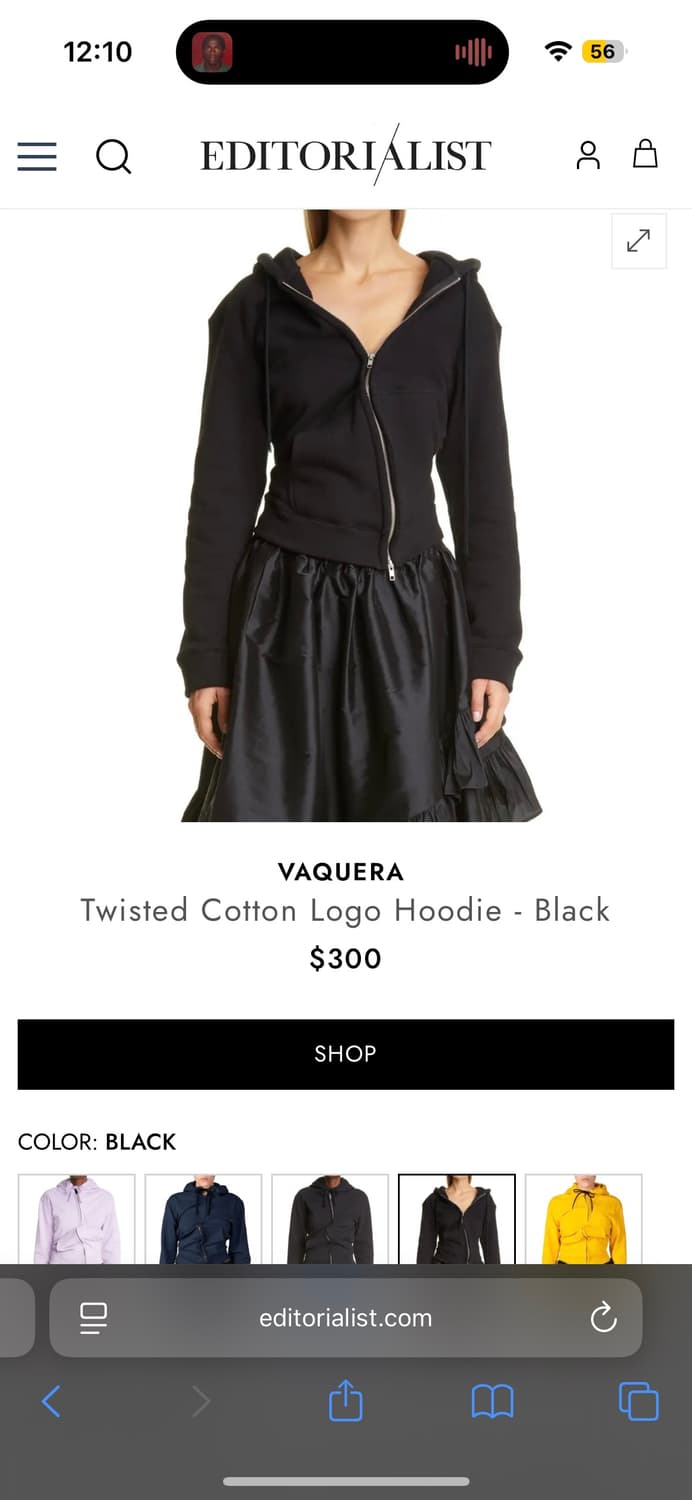 Vaquera twisted hoodie zip xs 상품이미지3