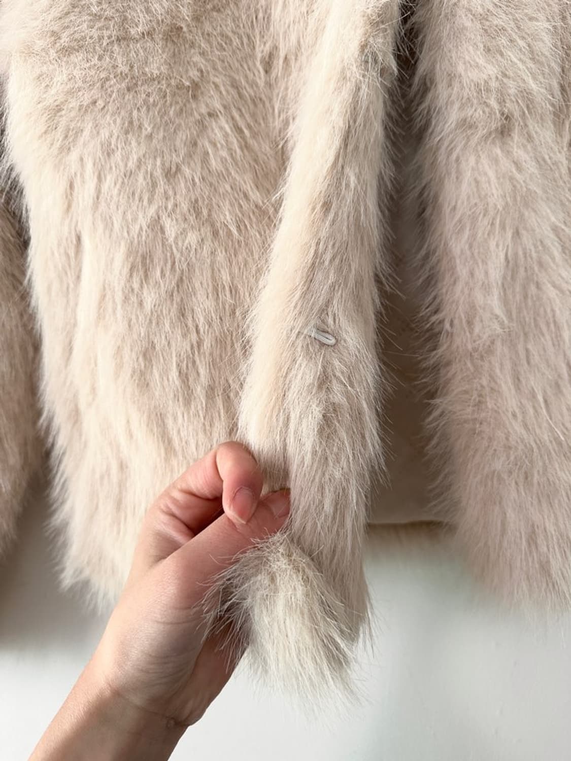 Simple oat fur jacket / ivory 상품이미지4