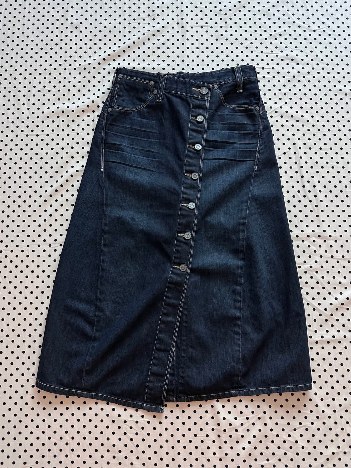 리바이스 00‘s 엔지니어드진 신치백 3세대 데님 랩 스커트 상품이미지2