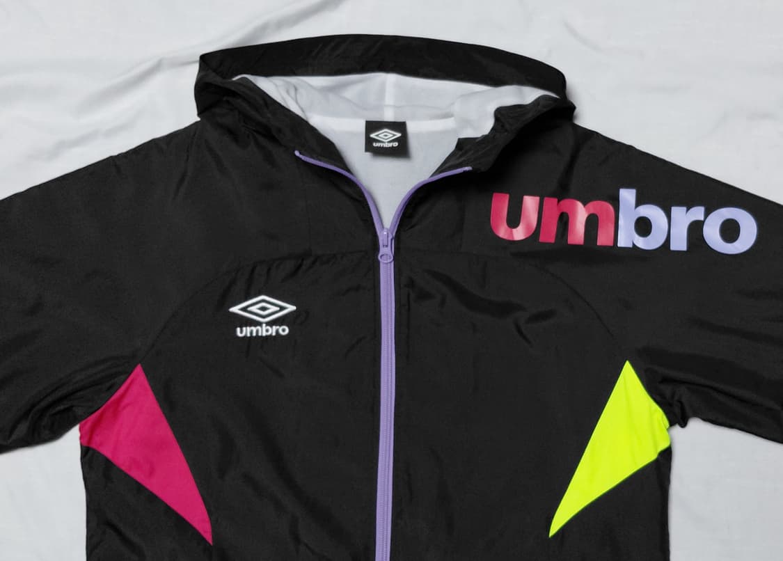 [L] 엄브로 x 데상트 올드스쿨 네온 컬러 블록 바람막이 상품이미지2