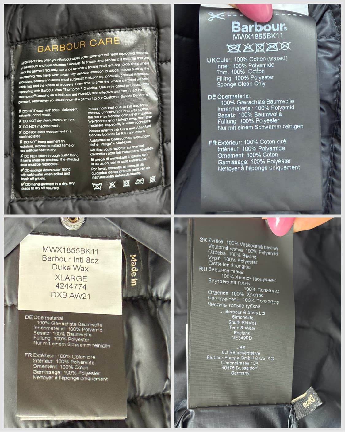 바버 인터내셔널 듀크 왁스 자켓 상품이미지9