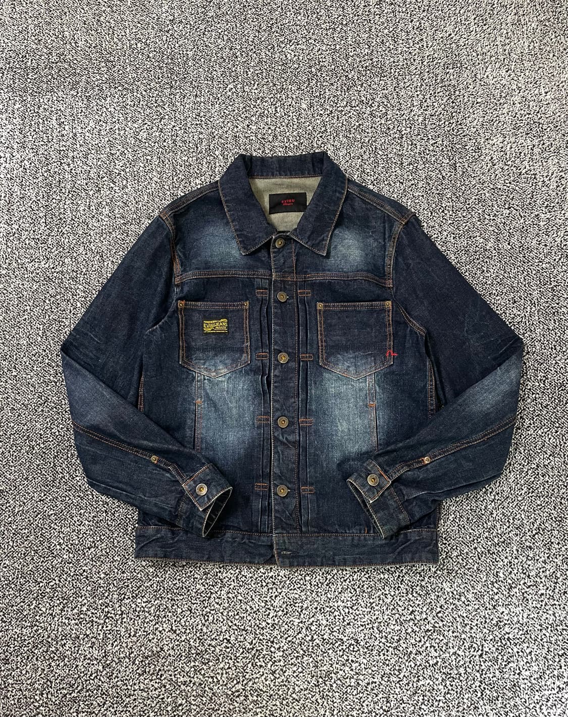 빈티지9. EVISU 에비수 NO.5 진청 데님 자켓 청자켓 상품이미지1