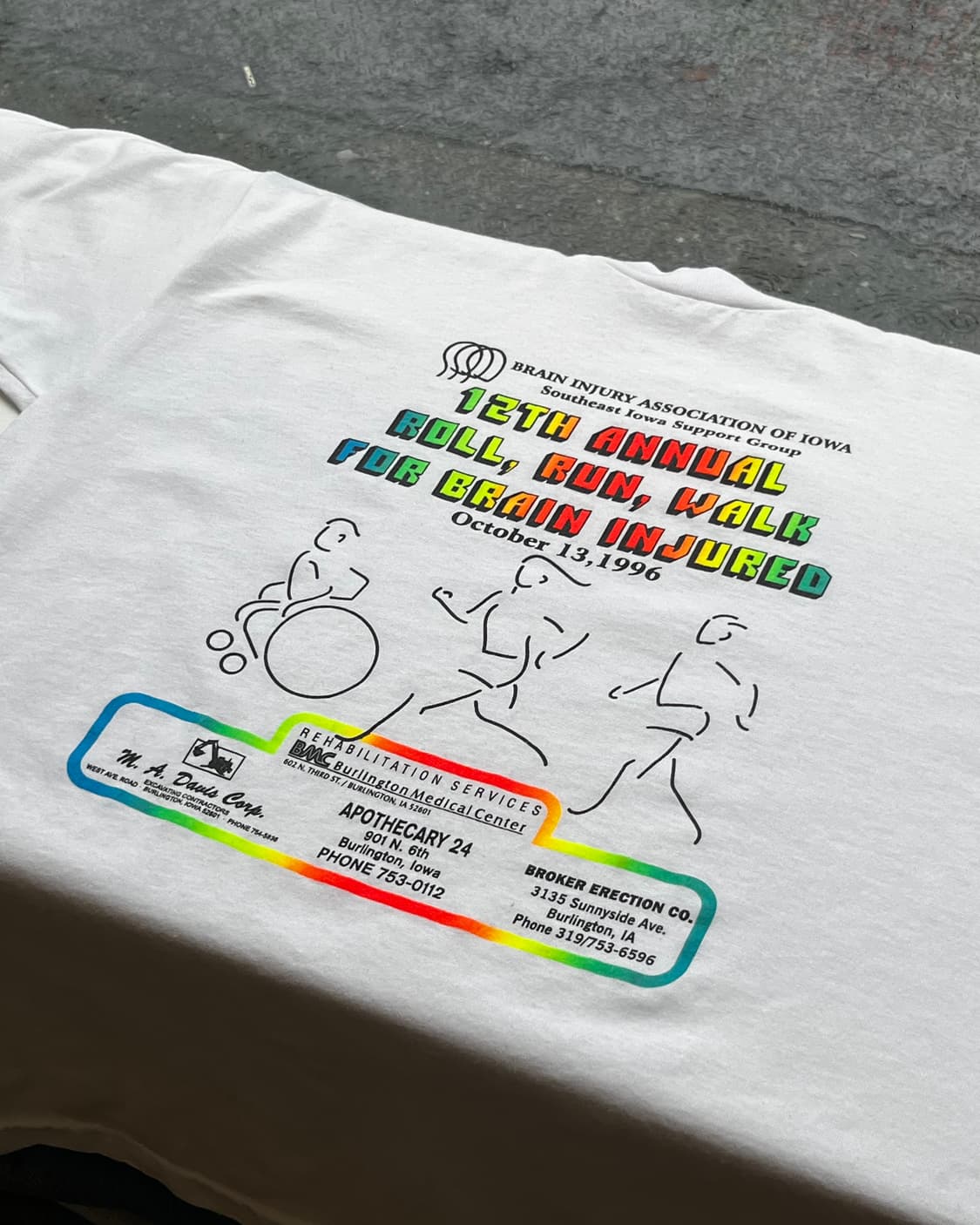 90’s USA “Roll, Run, Walk” T-shirt L 상품이미지1