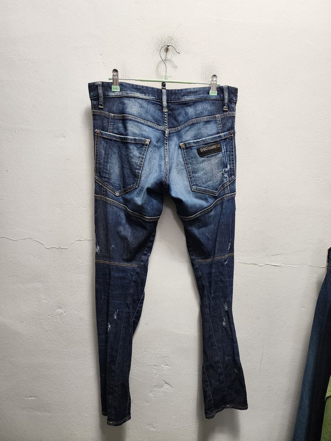 디스퀘어드2 데미지 가죽패치 청바지 상품이미지1