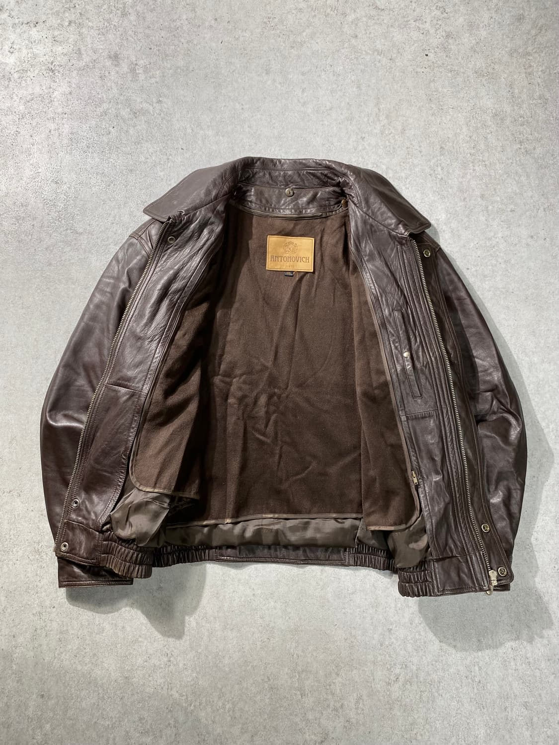 [XL] 90s Antoniovich 브라운 양가죽 레더자켓 상품이미지4