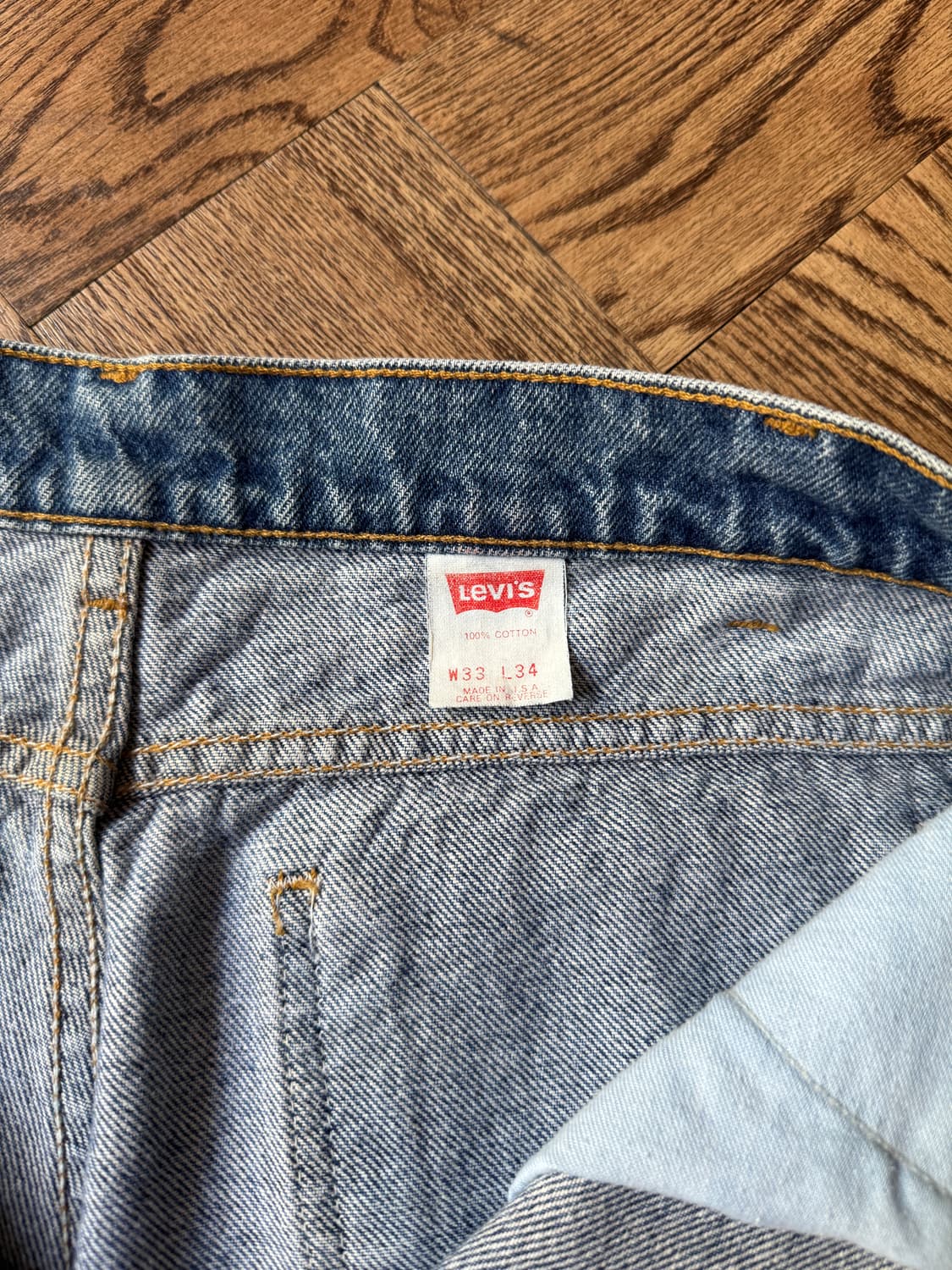 [33]90's 리바이스 오렌지탭 Made in USA 550 테이퍼드진 상품이미지5