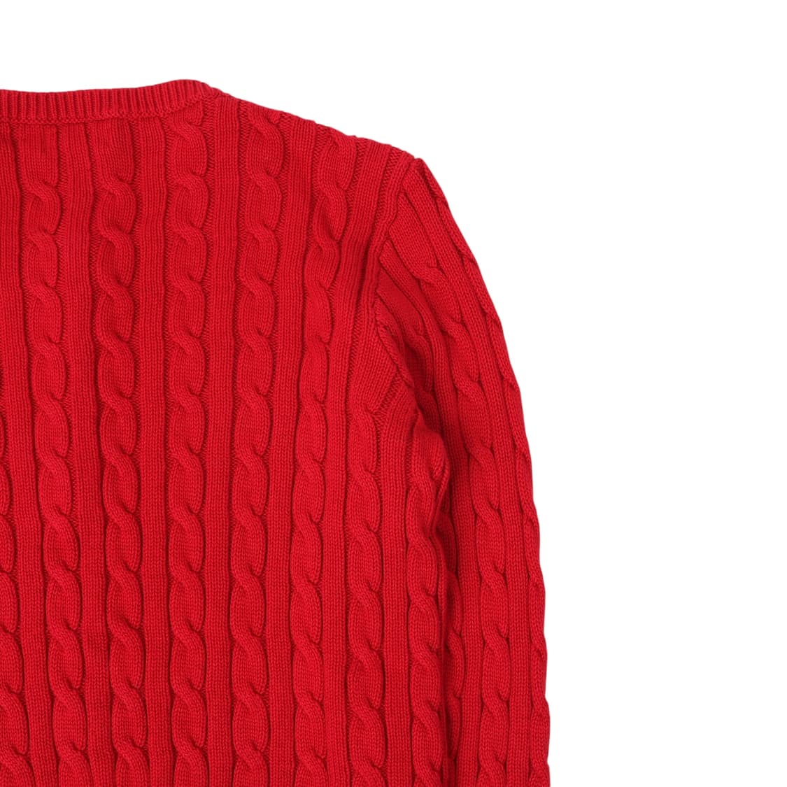 폴로 랄프로렌 우먼스 레드 버튼업 케이블 니트 상품이미지6