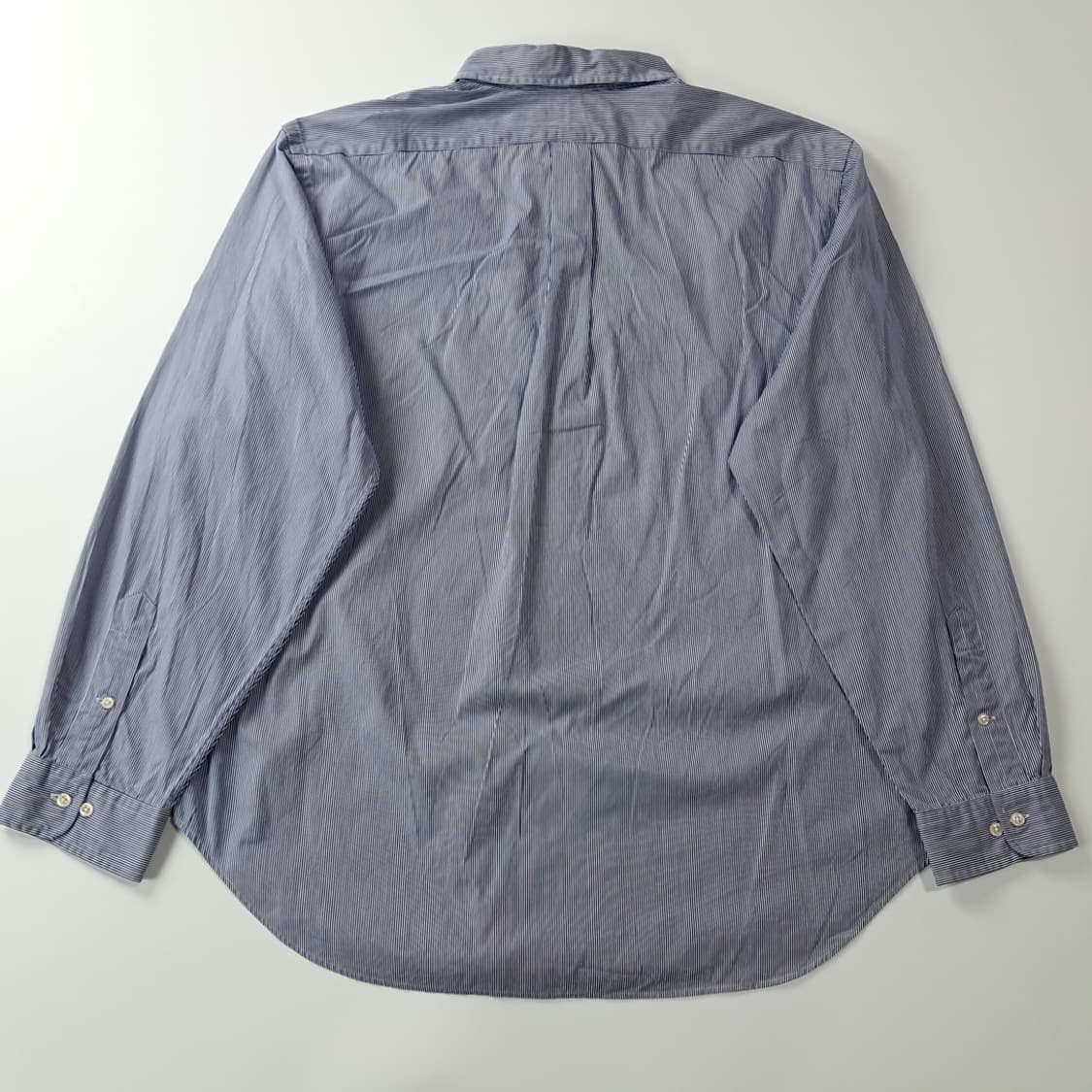 CJ406 2XL 폴로 클래식핏 네이비 핀스트라이프 셔츠 남방 상품이미지6
