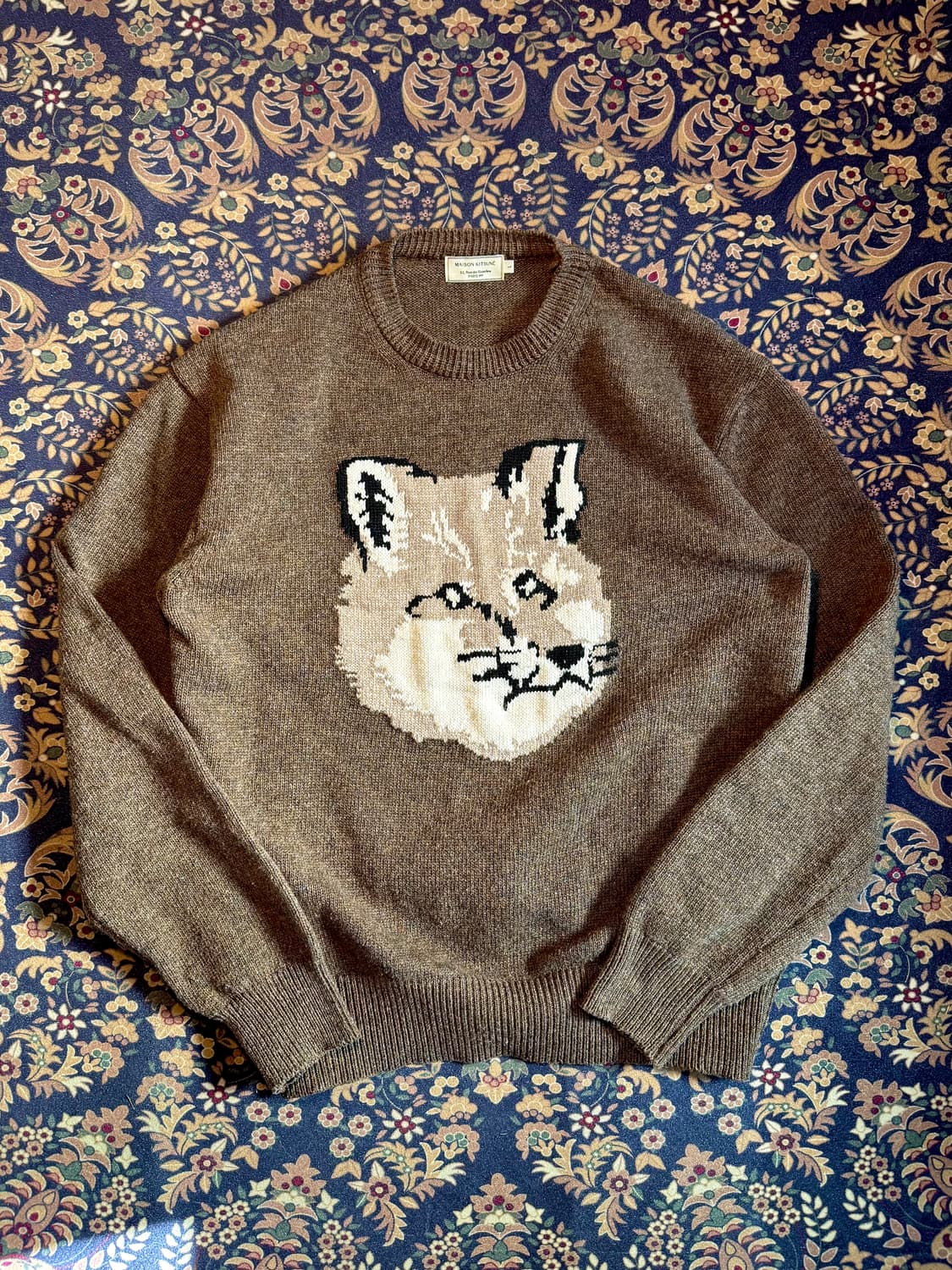 메종 키츠네 빅폭스 자카드 코튼 크루넥 스웨터 상품이미지1
