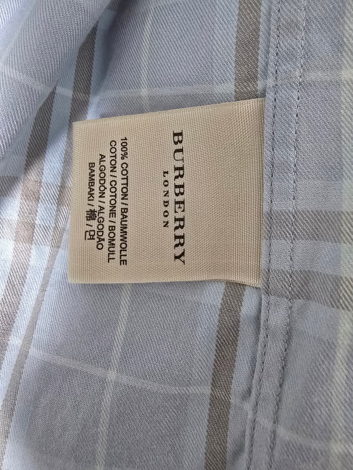 체크 코튼 블루 셔츠 상품이미지8