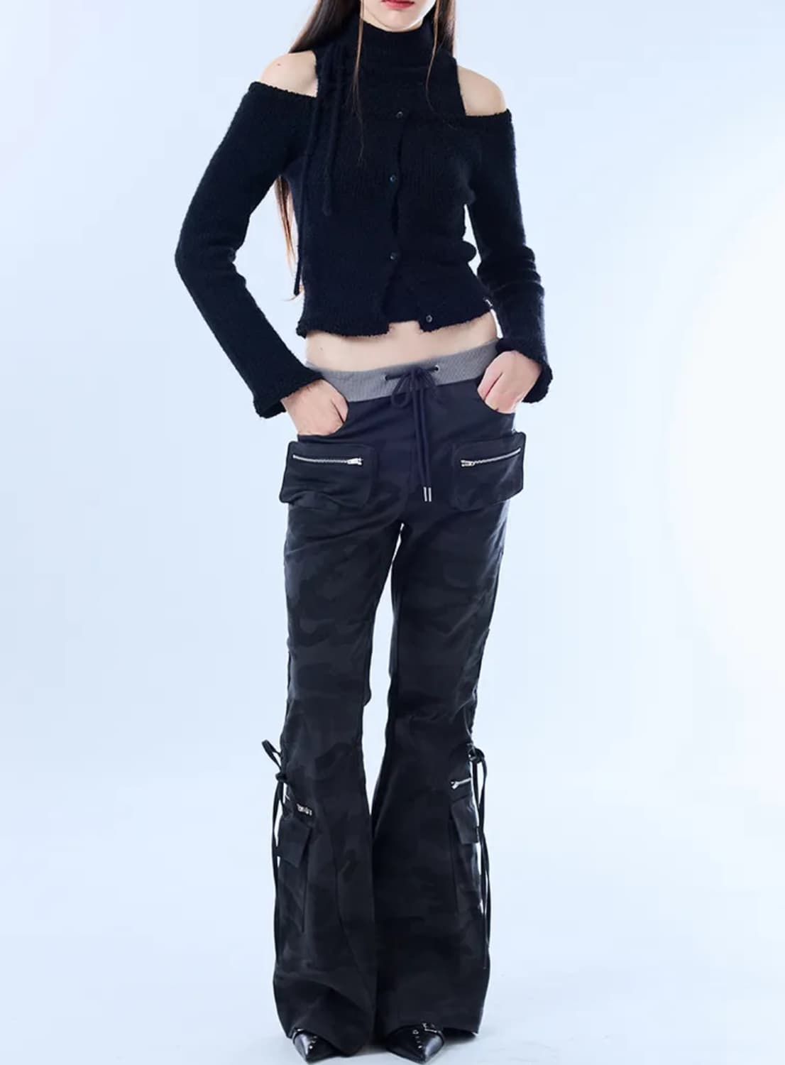 새상품 bootscut pocket cargo pants camo 상품이미지3