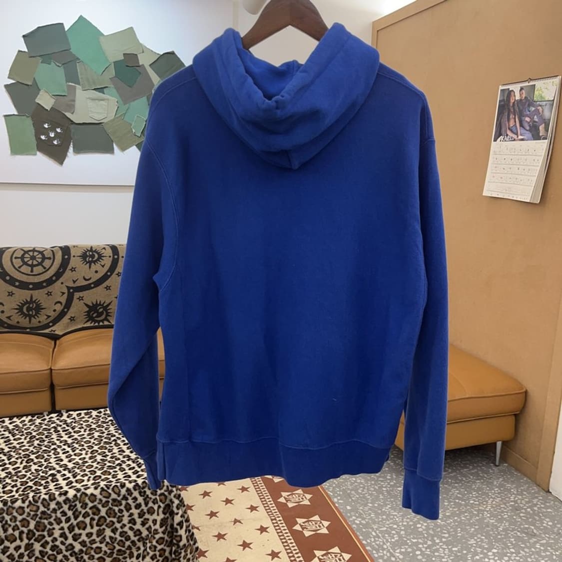 챔피온 리버스위브 올드스쿨 레트로 코발트블루 후드티 L C08968 상품이미지4