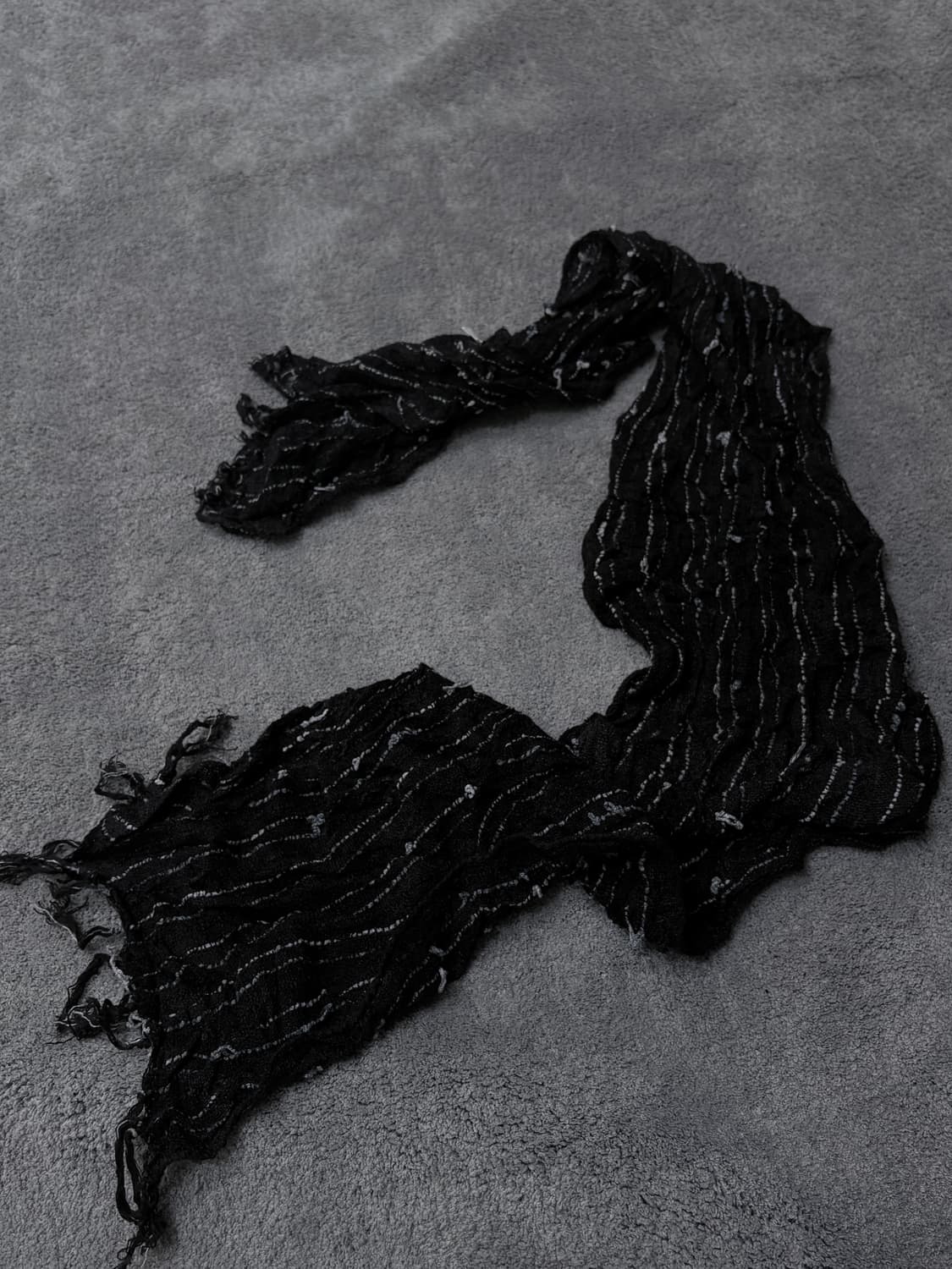 Vintage V-kei,punk black&silver muffler 상품이미지3