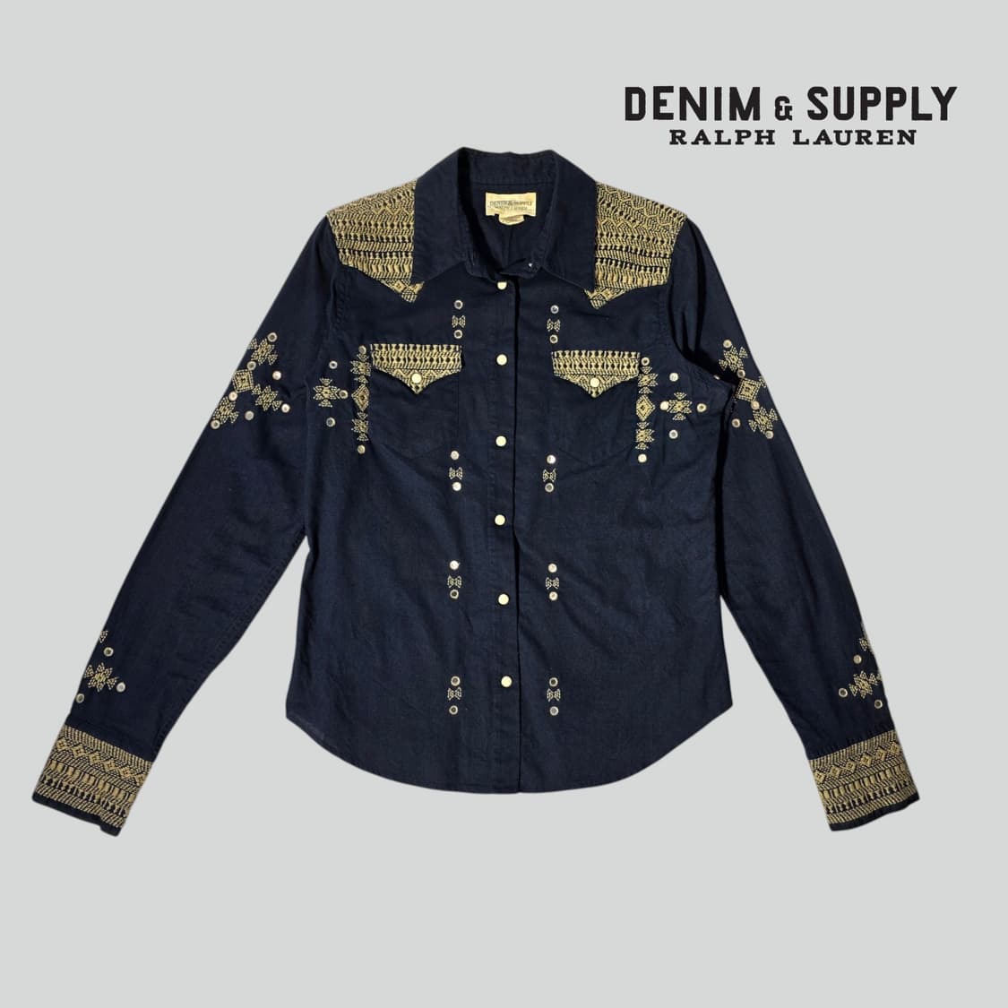 [M]데님앤서플라이 랄프로렌 자수 패턴 웨스턴 셔츠 상품이미지1