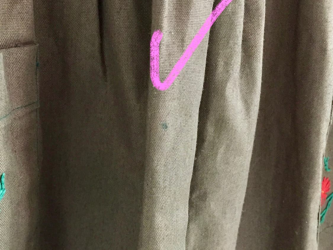 브라운 꽃 치마 상품이미지3