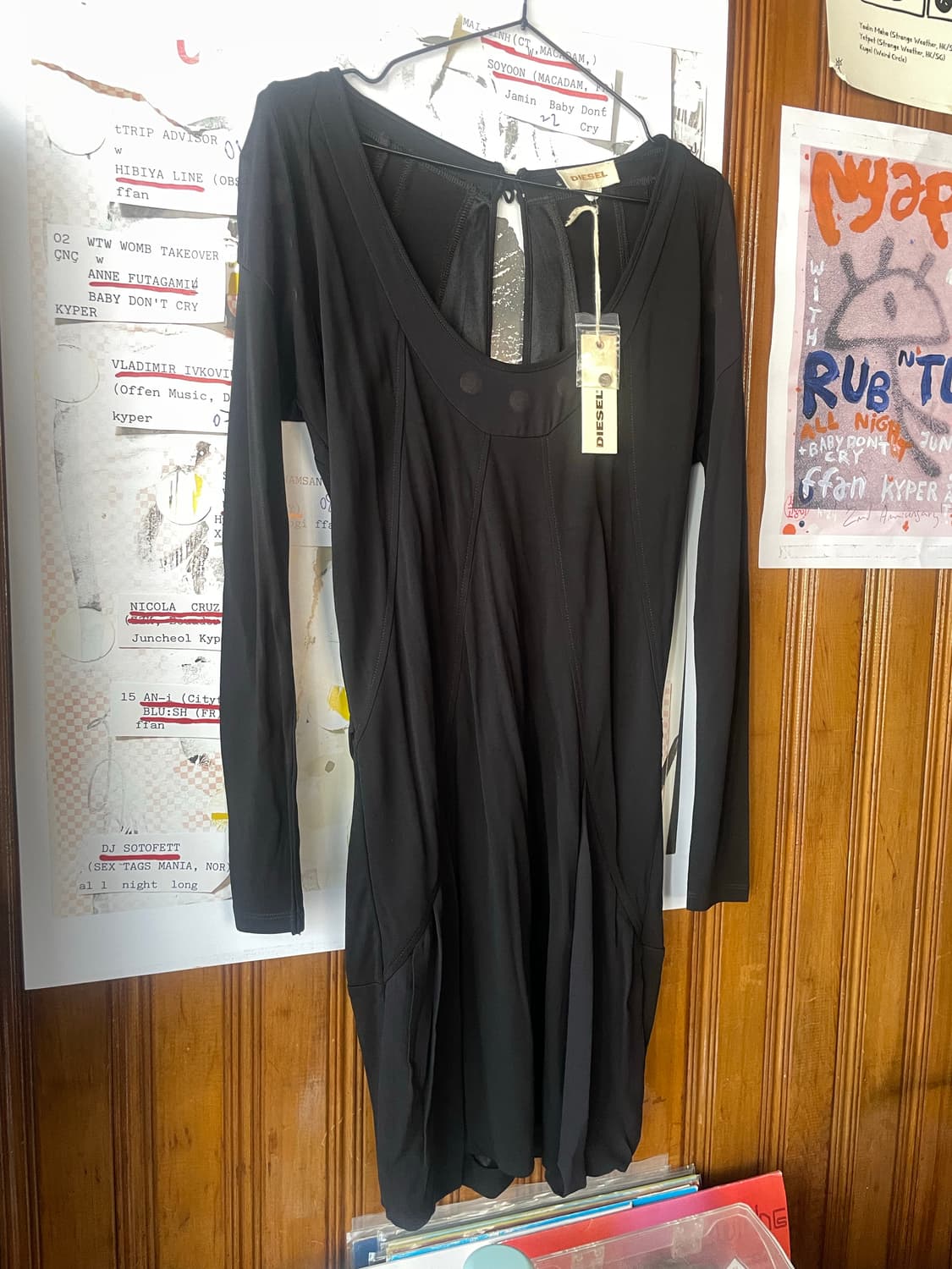 디젤 diesel 블랙 미니 원피스 s  상품이미지1