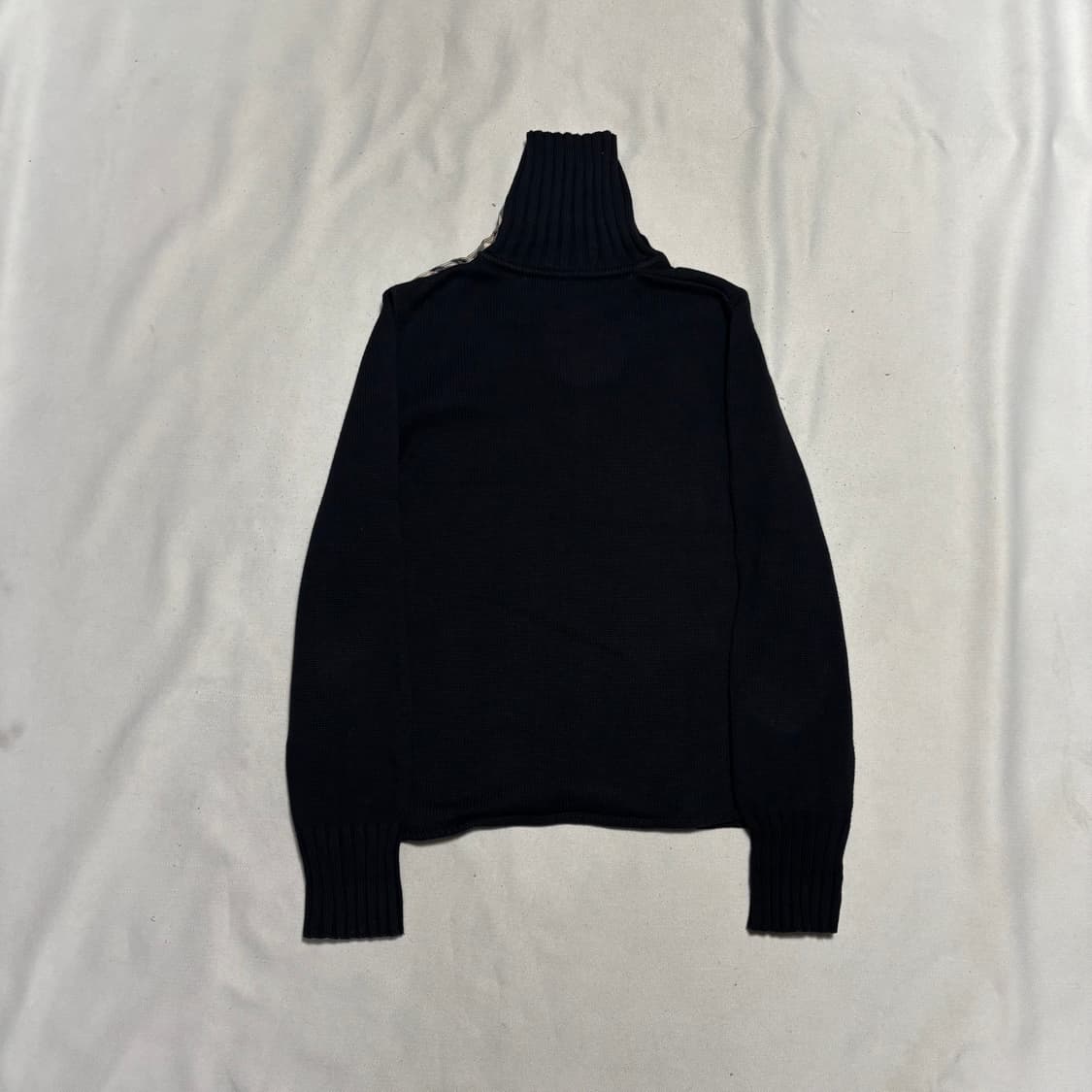 L 버버리 블랙 목폴라 코튼 니트 상품이미지3