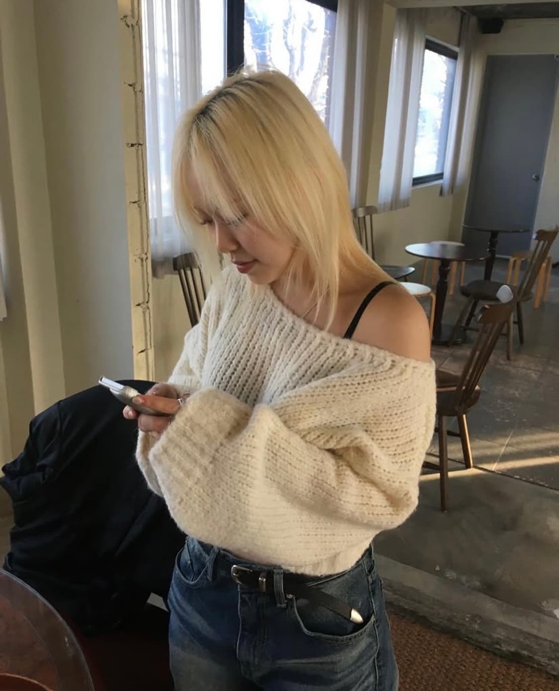 아워캐비넷 waffle boat neck knit 상품이미지1