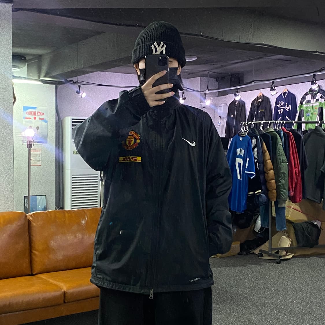 00s 나이키 맨유 블랙 바람막이 B3030 상품이미지1